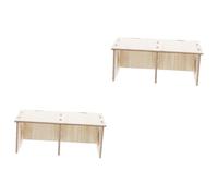 ibasenice 2pcs Small Pet Hamster Hideout Cabin with Multi-chamber Design for Exercise and Play Bite-resistant Wooden House for Hamsters Guinea Pigs and Rats