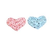 ibasenice 2pcs Small Pet Thermal Pads for Hamsters and Guinea Pigs Winter Warmth Blanket with Heart Pattern Portable Mini Nest Cushions Thickened Soft Bedding for Cold Seasons