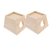 ibasenice 2pcs Small Pet Wooden Coop House Brooder Box for Rutin Chicken Incubation