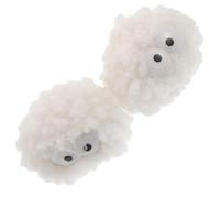 ibasenice 2pcs Soft Plush Cat Balls with Bell for Indoor Entertainment, Interactive Kitten Pom Pom Balls for Pet Teasing and Chewing, White and Coal Color Set