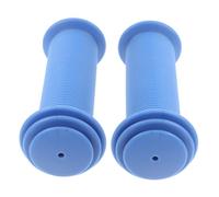 ibasenice 2pcs Soft Rubber Bike Handlebar Grips Non-slip Handle Covers for Scooters and Bicycles Threaded Design Enhances Grip Stability and Wrist Support Easy to Install Blue Sleeve