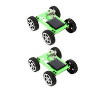 ibasenice 2Pcs Solar Powered Car Kit for Stem Educational Engineering Science Projects DIY Assembly Cars Green for Home School and Outdoor Learning