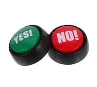 ibasenice 2pcs Sound Button Yes No Electronic Prank Plaything Responder Gadget for Office Classroom Party Parent Interactive Fun