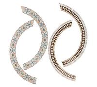 ibasenice 2pcs Sound Hole Stickers for Guitar Four-Leaf Clover Rosette Inlay Decals for Classical Acoustic Guitar Wooden Decor