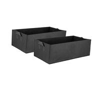 ibasenice 2Pcs Square Planting Bag Small Black Root Control Grow Bags for Strawberry Vegetable Flower Gardening with Breathable Fabric and Drainage Reusable Lightweight Nursery Planter