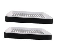 ibasenice 2Pcs Square Rabbit Litter Box for Small Animals Detachable for Easy Use Toilet for Guinea Pigs Hamsters and Chinchillas Black White Design