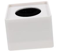 ibasenice 2pcs Stage Microphone Logo Flag Station Portable Abs Square Cube Interview Mic Mic Pop Filter