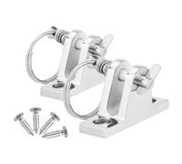 ibasenice 2pcs Stainless Steel Removable Pin Deck Hinges for Bimini Top Weatherproof Boat Fitting Hardware with Screws Stable and Side Mount for Various Boat Models
