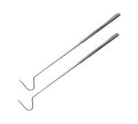 ibasenice 2pcs Stainless Steel Retractable Snake Hook 71cm Reptile Grabbing Tool Sturdy Snake Catcher for Safe Handling in Outdoor and Indoor Use