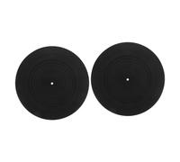 ibasenice 2pcs Static Silicone Pad Turntable Mat Record Platter Slipmat Replacement Vinyl Turntable Mat for Record Player Accessories