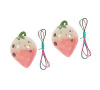 ibasenice 2pcs Strawberry Ocarina Beginner Instrument Portable Wind Musical Tool for Boys and Girls Creative Cartoon Design Sound for Music