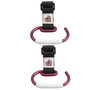 ibasenice 2pcs Stroller Hooks Clips Burgundy Stroller Hanger for Diaper Bags Purse Buggy Hook Accessories
