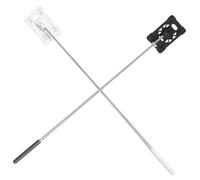 ibasenice 2pcs Telescoping Car Parking Card Holder Black White Extendable Rod for Convenient Vehicle Access Badge Swiping Sturdy Non-slip Design for Efficient Card Retrieval