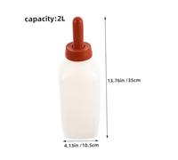 ibasenice 2pcs Thickened Vertical Calf Feeding Bottle with Soft Rubber Nipple for Newborn Lambs Goats and Small Animals Nursing Device for Healthy Growth and Easy Farm Use