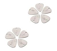 ibasenice 2pcs Thumb Plectrum for Acoustic Guitar Metal Picks Classic Design Comfortable to Play Non-slip Material Mellow Sound Pre-drilled for Storage