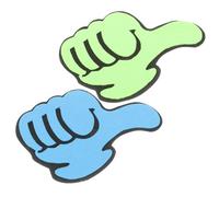 ibasenice 2pcs Thumbs Up Felt Ornaments Cheerleaders Decor Inspirational Props Hanging Wall Decorations for Sports Events and Home Reusable and Green