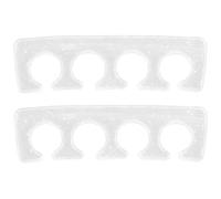 ibasenice 2pcs Toe Separators Nail Art Toe Dividers Silicone Simple Shape Beautifully Designed Prevent Rubbing Easy to Use for Women Personal Home Use