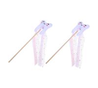 ibasenice 2pcs Tooth Fairy Wands for Colorful Tooth-shaped Fairy Wand Props for Party and Festival Dress-up Accessories Eye-catching Performance Sticks