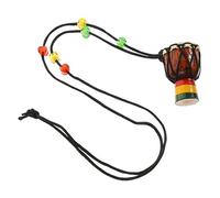 ibasenice 2pcs Traditional African Hand Drum Mini Djembe Percussion Handmade Ring for Boys and Girls Home Decor Random Color