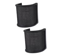 ibasenice 2pcs Triple Layers U-shaped Microphone Windproof Shield Cover Noise Reduction Mic Shield for Recording and Streaming Black for Enhanced Sound Clarity