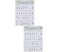 ibasenice 2pcs Trumpet Chord Learning Guide Chart Poster for Beginners Reference Practice Charts Assorted Random Color