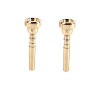 ibasenice 2pcs Trumpet Shape Plated Professional Mouthpiece Metal Craft for Easy Blow