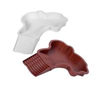 ibasenice 2PCS Turtle Dock with Ramp Reptile Water Pool and Feeding Bowl for Terrarium Habitat Basking Platform and Bathing Basin for Turtles Tortoises Small Reptiles Easy-clean