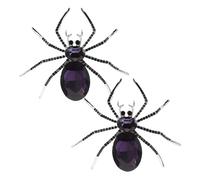 ibasenice 2pcs Vintage Insect Brooch Bling Spider Brooch Halloween Rhinestone Lapel Pin Spider Decoration for Suit Hat Bag Skirt Sweater Jewelry Halloween Costume Accessories