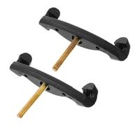 ibasenice 2pcs Violin Shoulder Rest Replacement Feet for 3/4-4/4 Size, Black Silicone and Metal Material, Easy Install and Remove, for Beginners and Professionals, Enhance Playing Stability