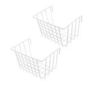 ibasenice 2pcs Wall Mount Hay Feeder for Rabbits and Guinea Pigs Heavy Duty Metal Frame Small Animal Hay Basket Space Saving Hanging Grass Holder Natural Chewing and Oral Health