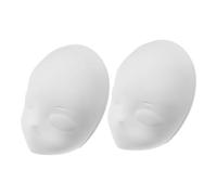 ibasenice 2pcs White PVC Fox Face Masks Matte Finish Blank Halloween Mask Kit for DIY Painting Cosplay Masquerade with Fit and Smooth Edges for Artistic Projects