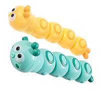 ibasenice 2pcs Wind Up Caterpillar Toy Creative Animal Toy for Children Parent-Child Interactive Clockwork Slug Educational Party Favour Kids Gift