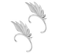 ibasenice 2Pcs Wing Shape Ear for Women and Teens Sterling Silver Ear Hook Jewelry Fashion Accessory for Birthday Wedding Christmas Party Photo Taking