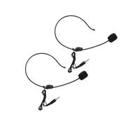 ibasenice 2PCS Wired Headset Microphone Condenser Mic with Boom Arm One-way Voice Amplifier for Speakers Presentations Teaching and Public Speaking