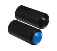 ibasenice 2pcs Wireless Microphone Battery Cover Plastic Protective Sleeve Compatible Pgx2 Slx2 Pg58 Beta58 Mic Tail End Caps Black and Blue for Stage and Studio Use
