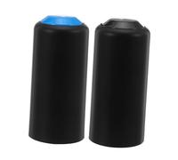 ibasenice 2pcs Wireless Microphone Battery Covers Tail Caps Compatible with Shure Pgx2 Slx2 Pg58 Beta58 - Plastic Mic Handle Sleeve in Black for Live Performance and Studio Use