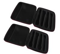 ibasenice 2Pcs Wireless Microphone Carrying Case 29X26X7Cm 4 Handheld Mic Holders EVA Storage Bag for Travel Karaoke Party and Outdoor Performance