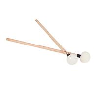 ibasenice 2pcs Wood Handle Felt Head Drum Mallets White Soft Percussion Drumstick Accessory for Timpani and Percussion Instruments