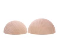 ibasenice 2pcs Wooden Pottery Tools Half Round Clay Press Molds for Bowl and Plate Making, Multifunctional Design with Effortless Shaping for Beginners and Ceramic Crafting