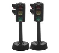 ibasenice 2pcs Working Traffic Lights Model for Early Education Traffic Sign Plaything for Learning Road Safety for Home and Classroom Use