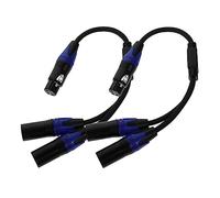 ibasenice 2pcs Xlr Cable Microphone Wire Male to Double Female Patch Cable for Studio Recording and Live Performance