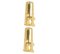 ibasenice 2sets Alto Sax Mouthpiece Cap Precision Designed Saxophone Cap Double Screw Clamp for Fit