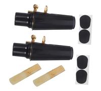 ibasenice 2sets Alto Saxophone Mouthpiece Kit Ligature Cap Pad and Reed for Saxophone Accessories