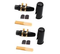 ibasenice 2sets Alto Saxophone Mouthpiece with Cap Buckle Includes Patches Pads for Enhanced Sound and Stability for Beginners and Performers Easy to Use Accessories