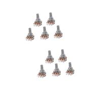 ibasenice 2sets B10k Guitar Bass Potentiometer Linear Digital Pot Full Size Split Shaft Volume Control for Audio Taper 5pcs*2