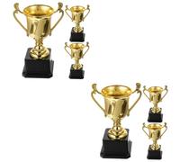 ibasenice 2sets Celebration Trophy Durable Plastic Winner Trophy Props for Student Competitions Parties and Awards for Creating Memorable Moments 3pcs*2