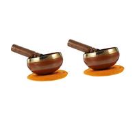 ibasenice 2sets Delicate Buddhism Bowl Singing Bowl Sound Multi-function Meditation for Buddhism Supply Buddha Sound Meditation Tibet Singing for Yoga Practice