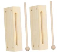 ibasenice 2sets Double Tone Clapper Beech Wood Percussion Instrument Outdoor Music Instruments for Adults and Boys and Girls