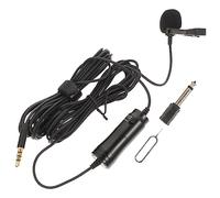 ibasenice 2sets Lavalier Microphone Jack High Sensitivity Clip Mic for Recording Suitable for Interviews Meetings and Video Production Sound Compatible Smartphones and Cameras