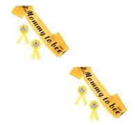 ibasenice 2sets Maternity Sash Belt Corsage Pin for Shower Pregnancy Photo Sessions Expectant Mum Accessories Vintage-Inspired Design Cartoon Bee Shape Celebrate Arrival Style